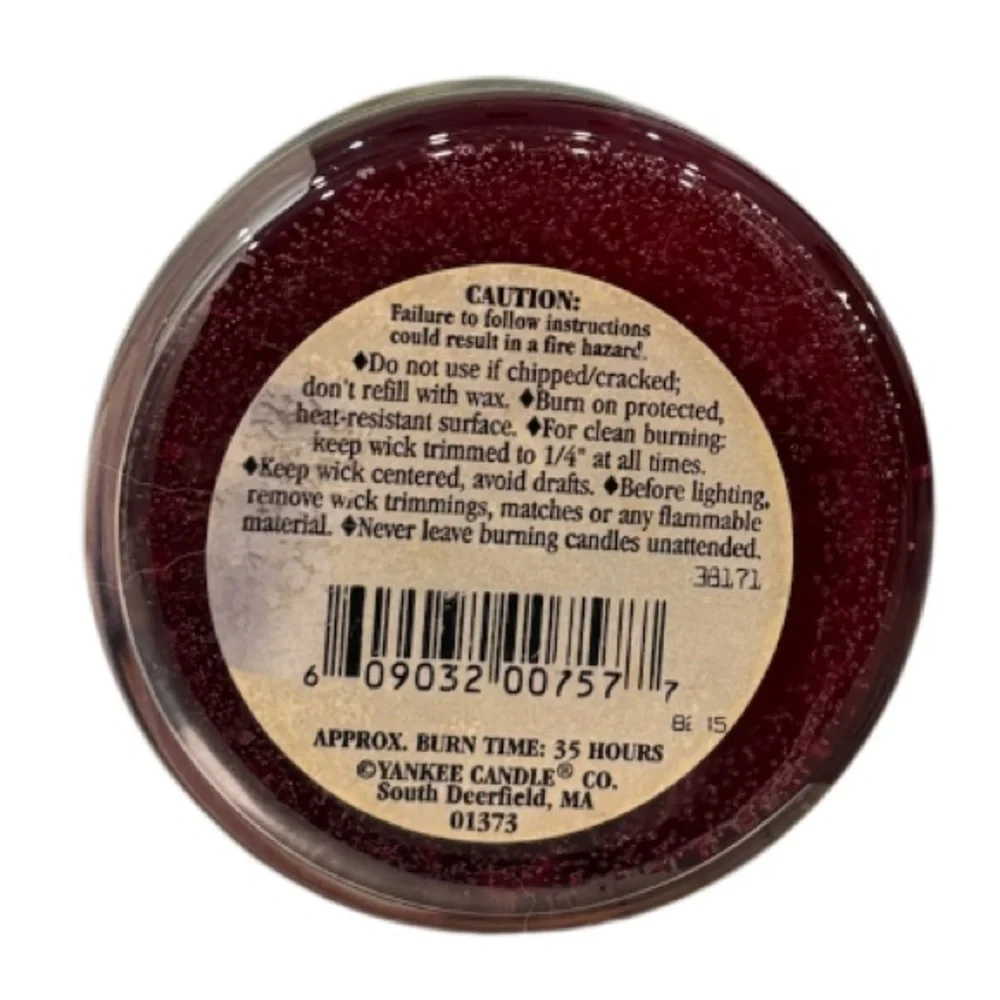 RARE Vintage Yankee Candle Mulberry Black Band Housewarmer Small Jar 3.7oz NEW
